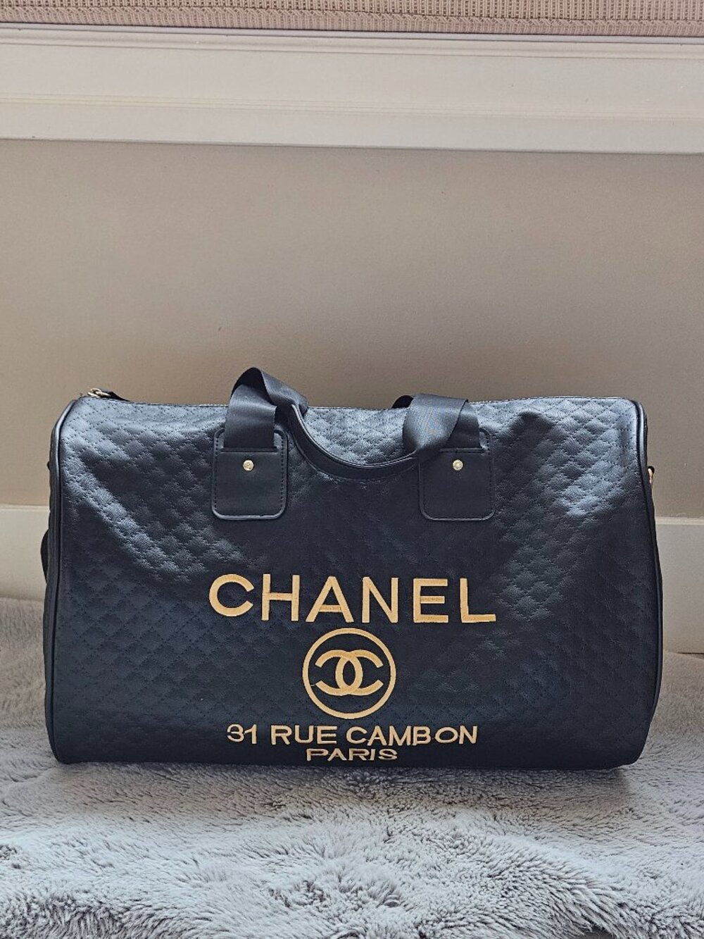CHANEL Black Duffel Bag
